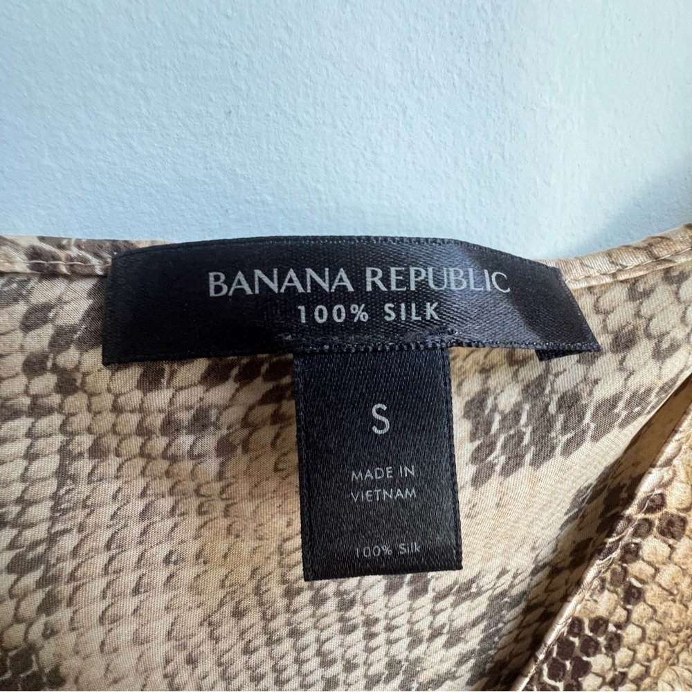 Banana Republic Dreamer 100% Silk Maxi Dress Snake Print Slip Tank Small Luxury - Picture 9 of 16